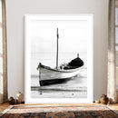Minimal Boat Wall Art Canvas Print – Black and White Coastal by MyGreatCanvas | Canvas Wall Art Prints | Photo Prints & Wall Decor