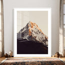 Golden Peak Mountain Wall Art Canvas Print, Minimal Alpine by MyGreatCanvas | Canvas Wall Art Prints | Photo Prints & Wall Decor