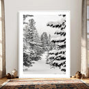 Winter Pine Forest Wall Art Canvas Print, Minimal Winter by MyGreatCanvas | Canvas Wall Art Prints | Photo Prints & Wall Decor