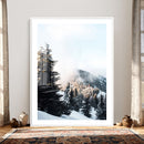 Snowy Mountain Forest Wall Art Canvas Print, Winter Pine by MyGreatCanvas | Canvas Wall Art Prints | Photo Prints & Wall Decor
