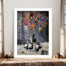 Banksy Inspired Boy Wall Art Canvas Print, Graffiti Balloon by MyGreatCanvas | Canvas Wall Art Prints | Photo Prints & Wall Decor