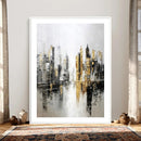 Abstract New York Wall Art Canvas Print, Gold Black Modern by MyGreatCanvas | Canvas Wall Art Prints | Photo Prints & Wall Decor