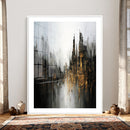 Abstract Urban Wall Art Canvas Print, Gold Black Modern by MyGreatCanvas | Canvas Wall Art Prints | Photo Prints & Wall Decor
