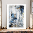 Blue Abstract Wall Art Canvas Print, Gold Black Modern by MyGreatCanvas | Canvas Wall Art Prints | Photo Prints & Wall Decor