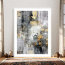 Gray Gold Abstract Wall Art Canvas Print, Textured Modern by MyGreatCanvas | Canvas Wall Art Prints | Photo Prints & Wall Decor