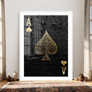 Ace of Spades Wall Art Canvas Print – Black and Gold Playing by MyGreatCanvas | Canvas Wall Art Prints | Photo Prints & Wall Decor