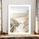 Coastal Beach Path Wall Art Canvas Print – Neutral Ocean by MyGreatCanvas | Canvas Wall Art Prints | Photo Prints & Wall Decor