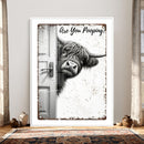 Funny Highland Cow Bathroom Wall Art Canvas Print, Are You by MyGreatCanvas | Canvas Wall Art Prints | Photo Prints & Wall Decor
