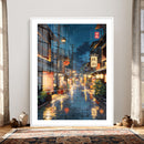 Tokyo Tea House Canvas Wall Art — Japan Rainy Night Street by MyGreatCanvas | Canvas Wall Art Prints | Photo Prints & Wall Decor