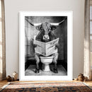 Texas Longhorn Cow Toilet Paper Canvas Wall Art, Funny by MyGreatCanvas | Canvas Wall Art Prints | Photo Prints & Wall Decor