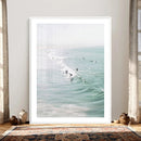 Surfers on Waves Canvas Wall Art, Aerial Ocean Photography by MyGreatCanvas | Canvas Wall Art Prints | Photo Prints & Wall Decor