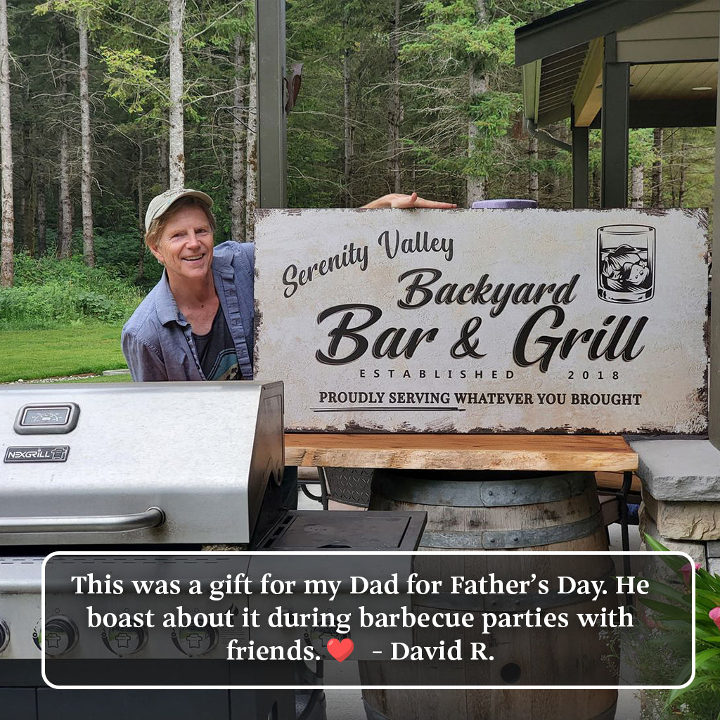 Backyard Bar & Grill Sign, photo 8 of 9