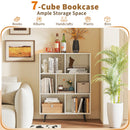 7/8/10-Cube Bookcase with 5 Tapered Metal Legs-7 Cubes