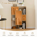 7-Cube Geometric Bookshelf Modern Decorative Open Bookcase by LJGDeals