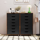 7-Drawer Chest Wooden Storage Dresser with Lockable Wheels by LJGDeals