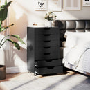 7-Drawer Chest Wooden Storage Dresser with Lockable Wheels by LJGDeals