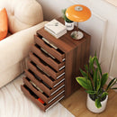 7-Drawer Chest Wooden Storage Dresser with Lockable Wheels by LJGDeals