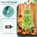 6/7 FT Blue Artificial Christmas Tree with 280/380 Warm White LED Lights and Foldable Metal Stand by LJGDeals