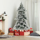 7 Feet Flocked Christmas Tree with Pine Needles by LJGDeals