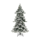 7 Feet Flocked Christmas Tree with Pine Needles by LJGDeals