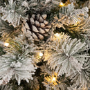 7 Feet Flocked Christmas Tree with Pine Needles by LJGDeals