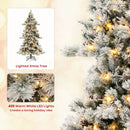 7 Feet Flocked Christmas Tree with Pine Needles by LJGDeals