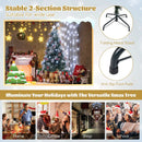 7 FT Flocked Christmas Tree with 8 Lighting Modes by LJGDeals