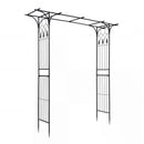7 FT Garden Arch Arbor with Flat Top Design for Climbing Plants by DirectDeals