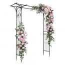 7 FT Garden Arch Arbor with Flat Top Design for Climbing Plants by DirectDeals