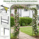7 FT Garden Arch Arbor with Flat Top Design for Climbing Plants by DirectDeals