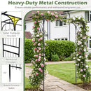 7 FT Garden Arch Arbor with Flat Top Design for Climbing Plants by LJGDeals