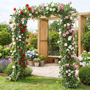 7 FT Garden Arch Arbor with Flat Top Design for Climbing Plants by LJGDeals