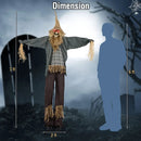 7 FT Halloween Decoration Animated Standing Scary Scarecrow with Light-up Eyes for Hunted Houses by LJGDeals