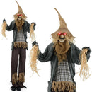 7 FT Halloween Decoration Animated Standing Scary Scarecrow with Light-up Eyes for Hunted Houses by LJGDeals