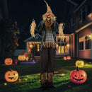 7 FT Halloween Decoration Animated Standing Scary Scarecrow with Light-up Eyes for Hunted Houses by LJGDeals