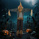 7 FT Halloween Decoration Animated Standing Scary Scarecrow with Light-up Eyes for Hunted Houses by LJGDeals