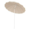 7 FT Patio Umbrella with Fringe Boho Tassel Umbrella for Outdoor Beach Garden Poolside by LJGDeals