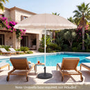 7 FT Patio Umbrella with Fringe Boho Tassel Umbrella for Outdoor Beach Garden Poolside by DirectDeals