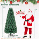 5/6/7 FT Pre-Lit Fiber Optic Christmas Tree with 148/185/226 Multi-Color LED Lights and Top Star Light