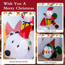 7 Feet Inflatable Santa Claus Riding Bear with Penguin Gift Bags and Gift Box by LJGDeals