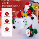 7 Feet Inflatable Santa Claus Riding Bear with Penguin Gift Bags and Gift Box by LJGDeals