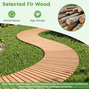 7 FT Wooden Garden Pathway with Anti-slip Surface for Gardens Patios by LJGDeals