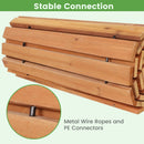 7 FT Wooden Garden Pathway with Anti-slip Surface for Gardens Patios by DirectDeals