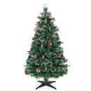 5/6/7 Feet Artificial Christmas Tree with Red Berries and Kerosene Lamps by DirectDeals