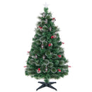 5/6/7 Feet Artificial Christmas Tree with Red Berries and Kerosene Lamps by LJGDeals
