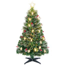 5/6/7 Feet Artificial Christmas Tree with Red Berries and Kerosene Lamps by LJGDeals