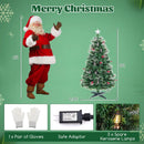 5/6/7 Feet Artificial Christmas Tree with Red Berries and Kerosene Lamps by LJGDeals