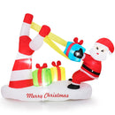7 Feet Christmas Inflatables Santa with Slingshot and Built-in LED Lights Outdoor Decoration by LJGDeals