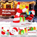 7 Feet Christmas Inflatables Santa with Slingshot and Built-in LED Lights Outdoor Decoration by LJGDeals