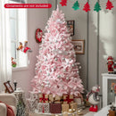 7 Feet Flocked Artificial Christmas Tree with 500 LED Lights and 1200 Branches by DirectDeals